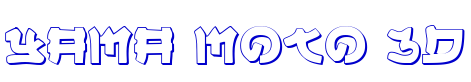 Yama Moto 3D Schriftart